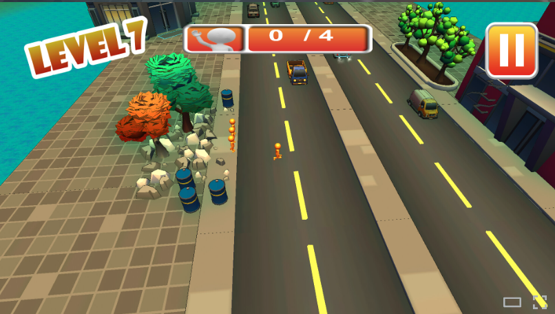 Cross the Road Unity Source Code – Traffic Control Casual Puzzle Game | SellUnitySourceCode.com screenshot 2