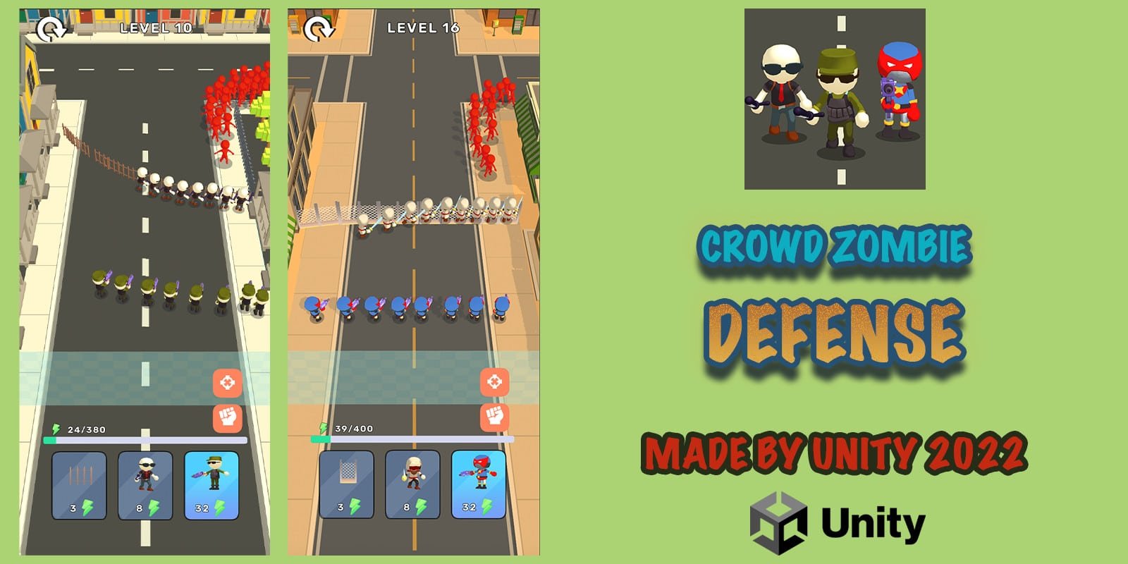 Crowd Zombie Defense – Unity Template SellUnitySourceCode source code