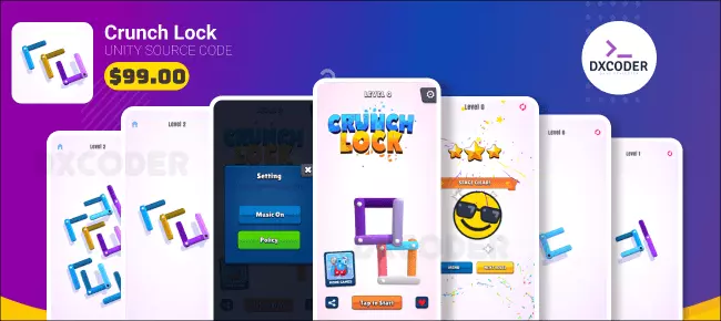Crunch Lock ! Trending Game SellUnitySourceCode screenshot 2