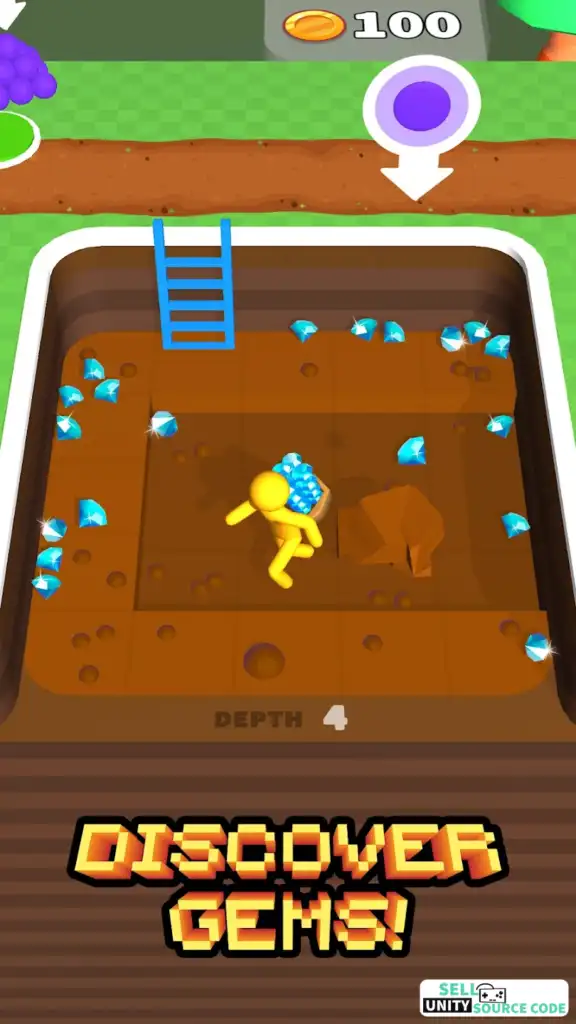 Dig Deep Gaming Unity 2024 SellUnitySourceCode screenshot 3