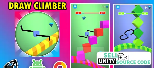 Draw Climber 3D Game Sell Unity Source Code source code