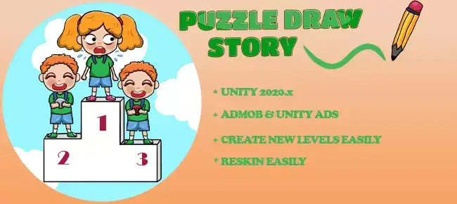 Draw Puzzle Story – Draw One Part SellUnitySourceCode source code
