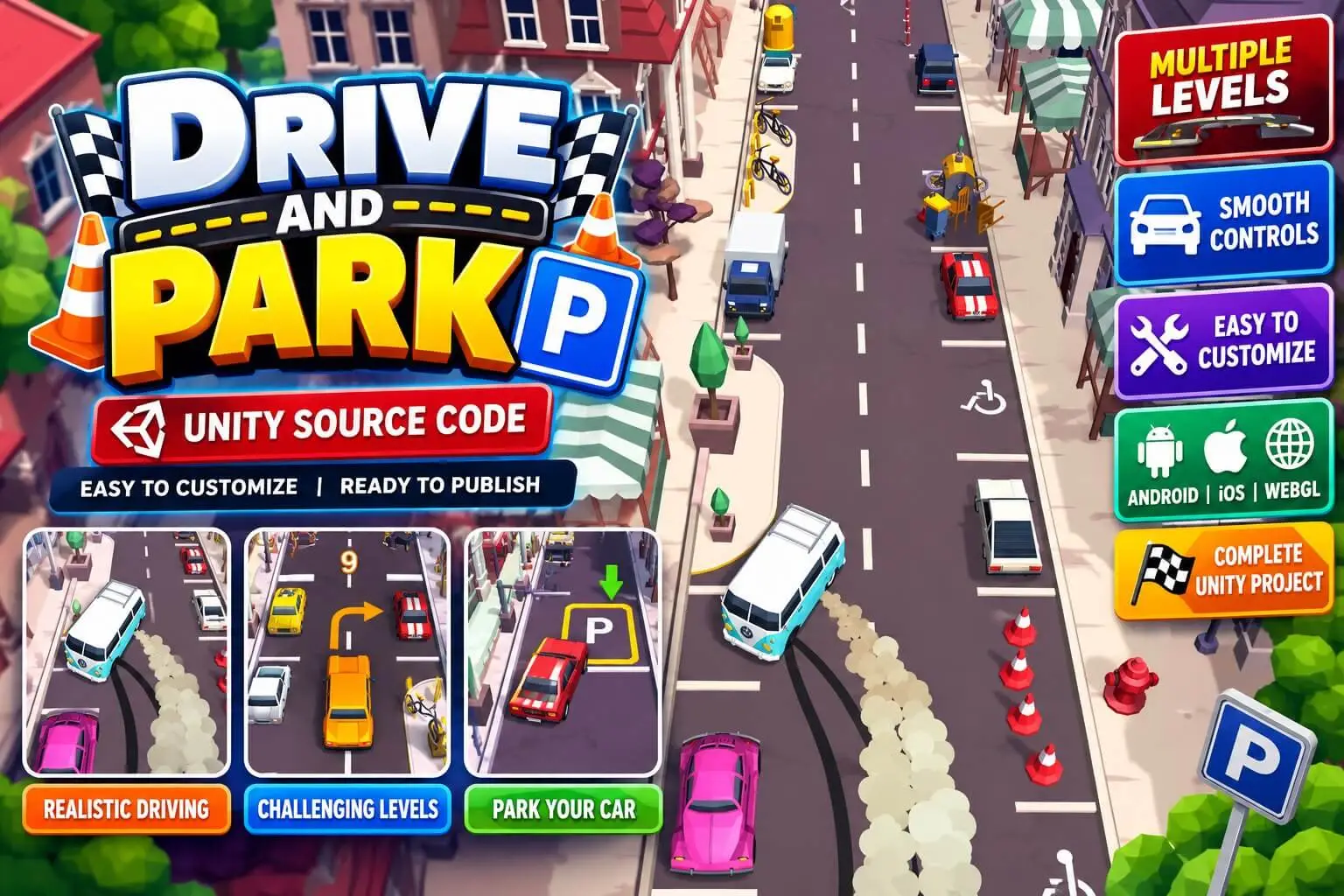 Drive and Park Unity Source Code source code