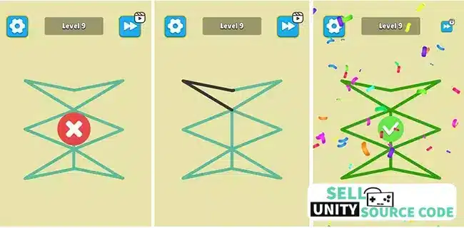 Easy One Line: Drawing Puzzle SellUnitySourceCode source code