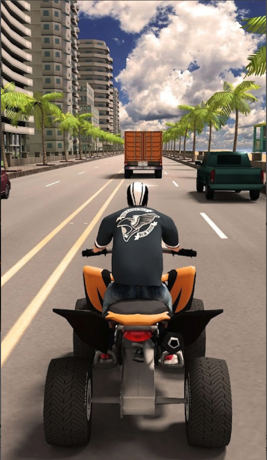 Endless ATV Quad Racing Unity Source Code – Highway ATV Traffic Racing Game screenshot 3