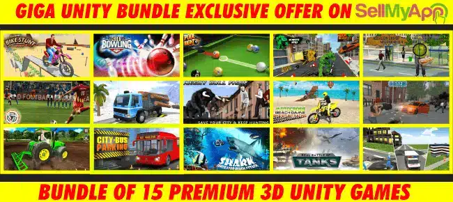 Exclusive MEGA Unity Bundle: 15 High Quality Unity SellUnitySourceCode source code