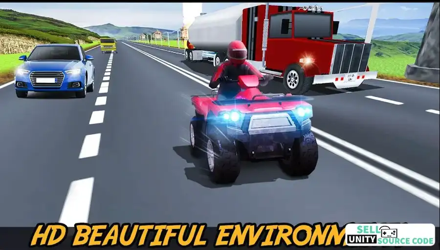 Extreme Quad Biker Race: Highway Drifting 3D Game SellUnitySourceCode screenshot 2
