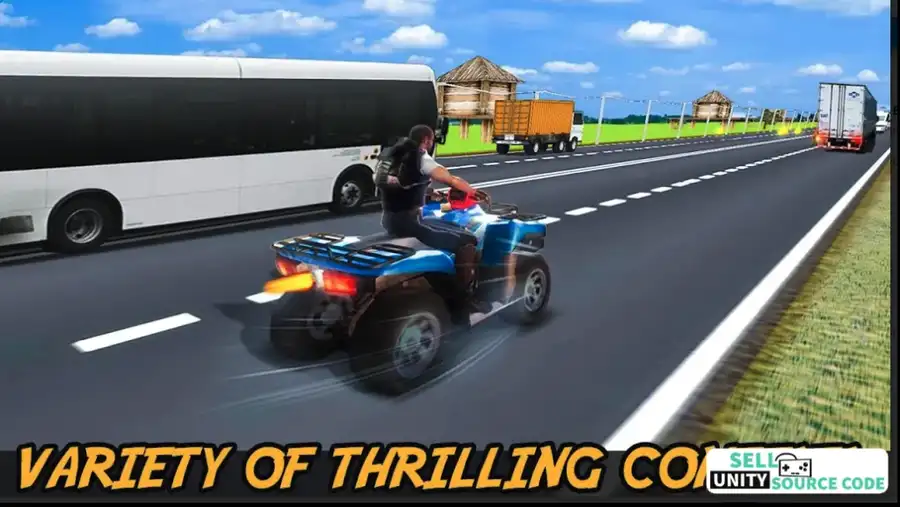 Extreme Quad Biker Race: Highway Drifting 3D Game SellUnitySourceCode screenshot 3