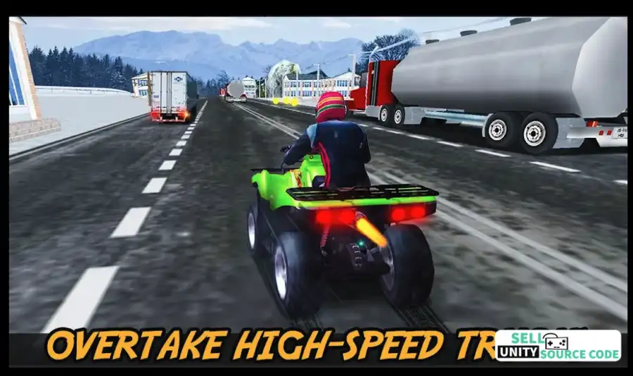 Extreme Quad Biker Race: Highway Drifting 3D Game SellUnitySourceCode screenshot 4
