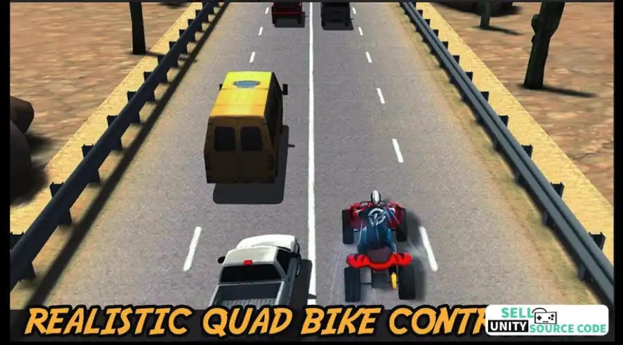 Extreme Quad Biker Race: Highway Drifting 3D Game SellUnitySourceCode screenshot 5