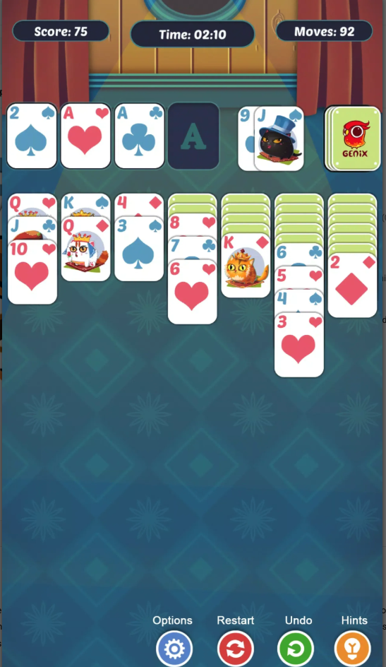 Fancy Cats Solitaire Unity Source Code – Cute Klondike Card Game Template screenshot 3
