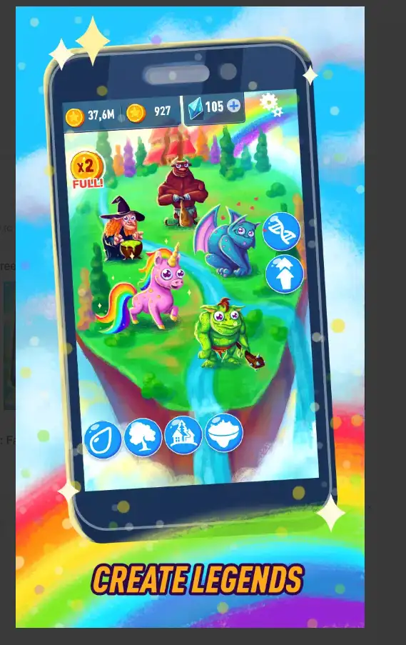 Fantasy Creatures Evolution: Fairy World Clicker screenshot 4