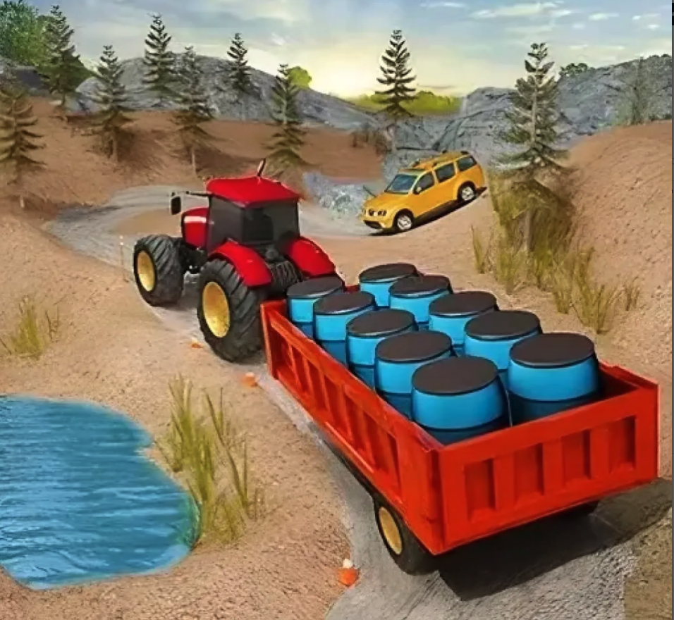 Farming Tractor Cargo Sim - Mountain Jeep Driver