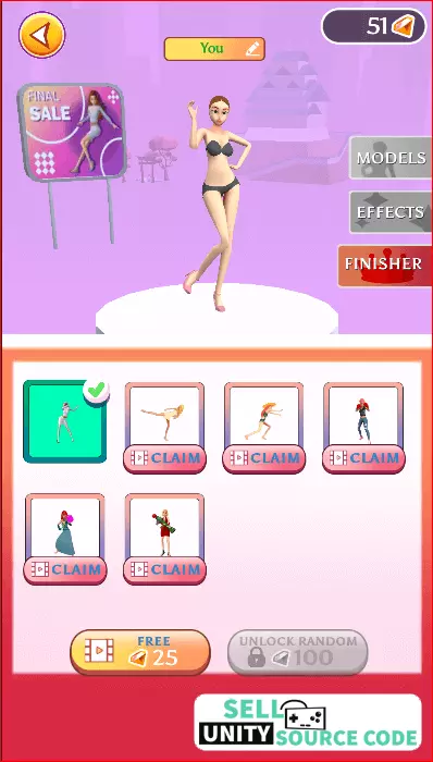 Fashion Battle – Dress up game SellUnitySourceCode  screenshot 4
