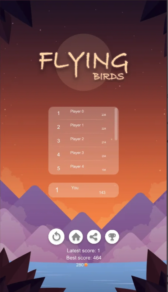 Flying Bird Unity Source Code – Endless Tap-to-Fly Hyper Casual Game Template screenshot 3