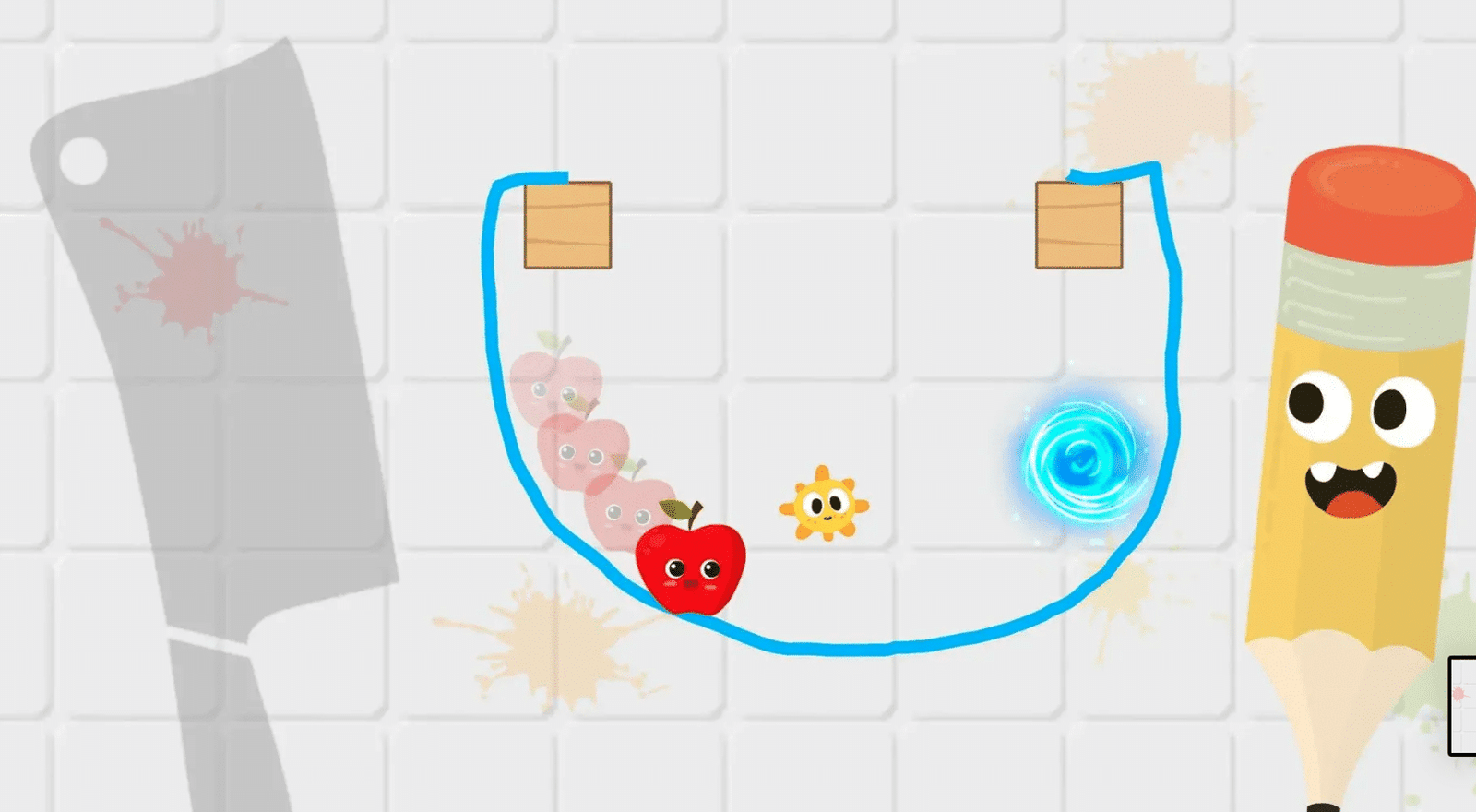 Fruit Escape – Physics Puzzle Drawing Game screenshot 4