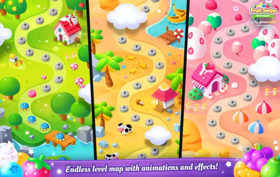 Fruit Swipe Match 3 Kit SellUnitySourceCode screenshot 3