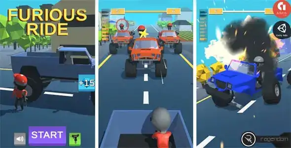 Furious Ride – Complete Unity Game + Admob SellUnitySourceCode  source code