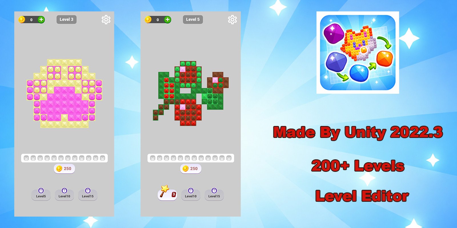Gem Sort Master – 200 Levels With Editor - Unity
