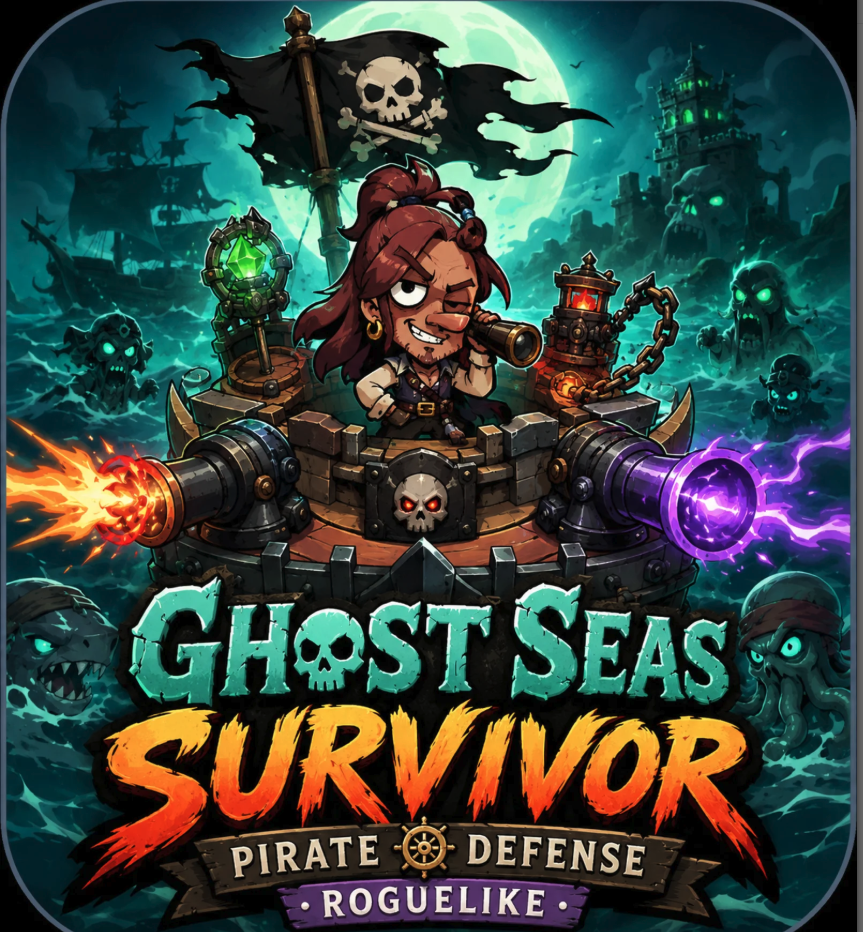 Ghost Seas Survivor: Pirate Defense Roguelike screenshot 2