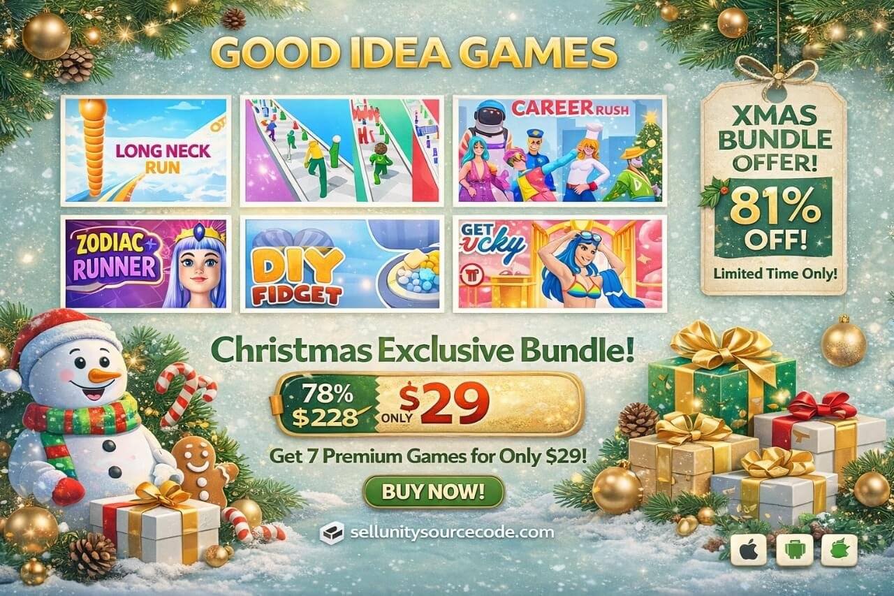 GOOD IDEA GAMES’s Christmas Exclusive Bundle Offer SellUnitySourceCode  