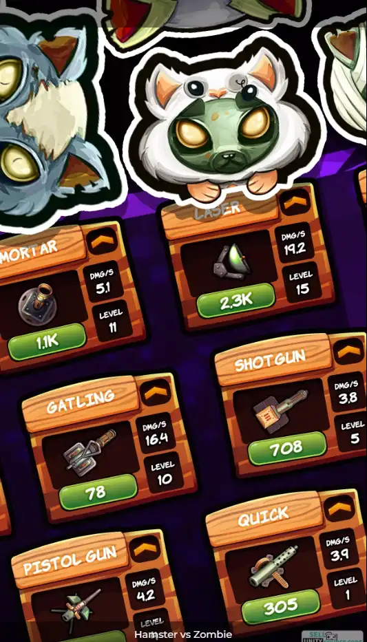 Hamster vs Zombie SellUnitySourceCode screenshot 4