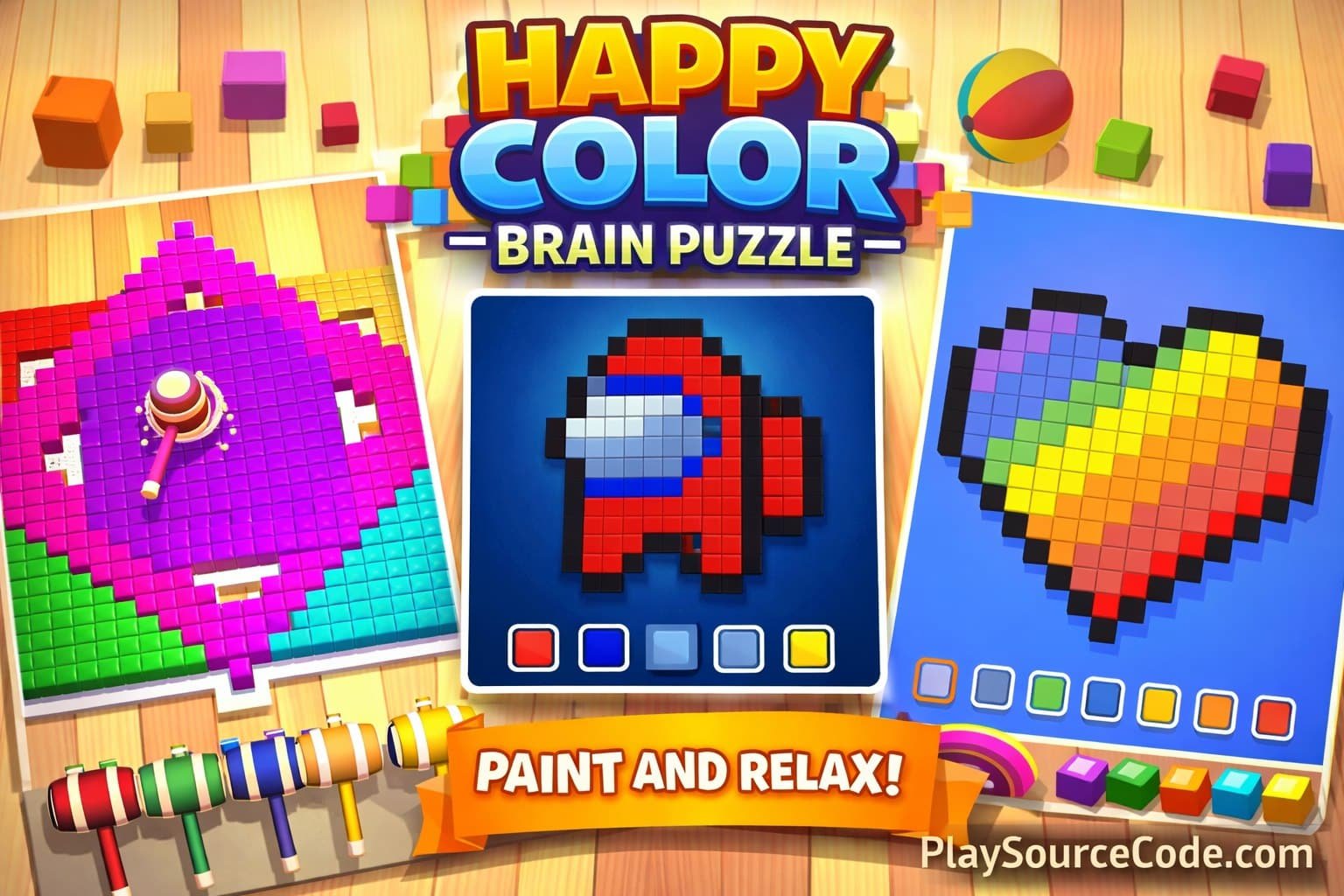 Happy Color: Brain Puzzle Unity Source Code | Dual-Mode Logic & Coloring Game screenshot 2
