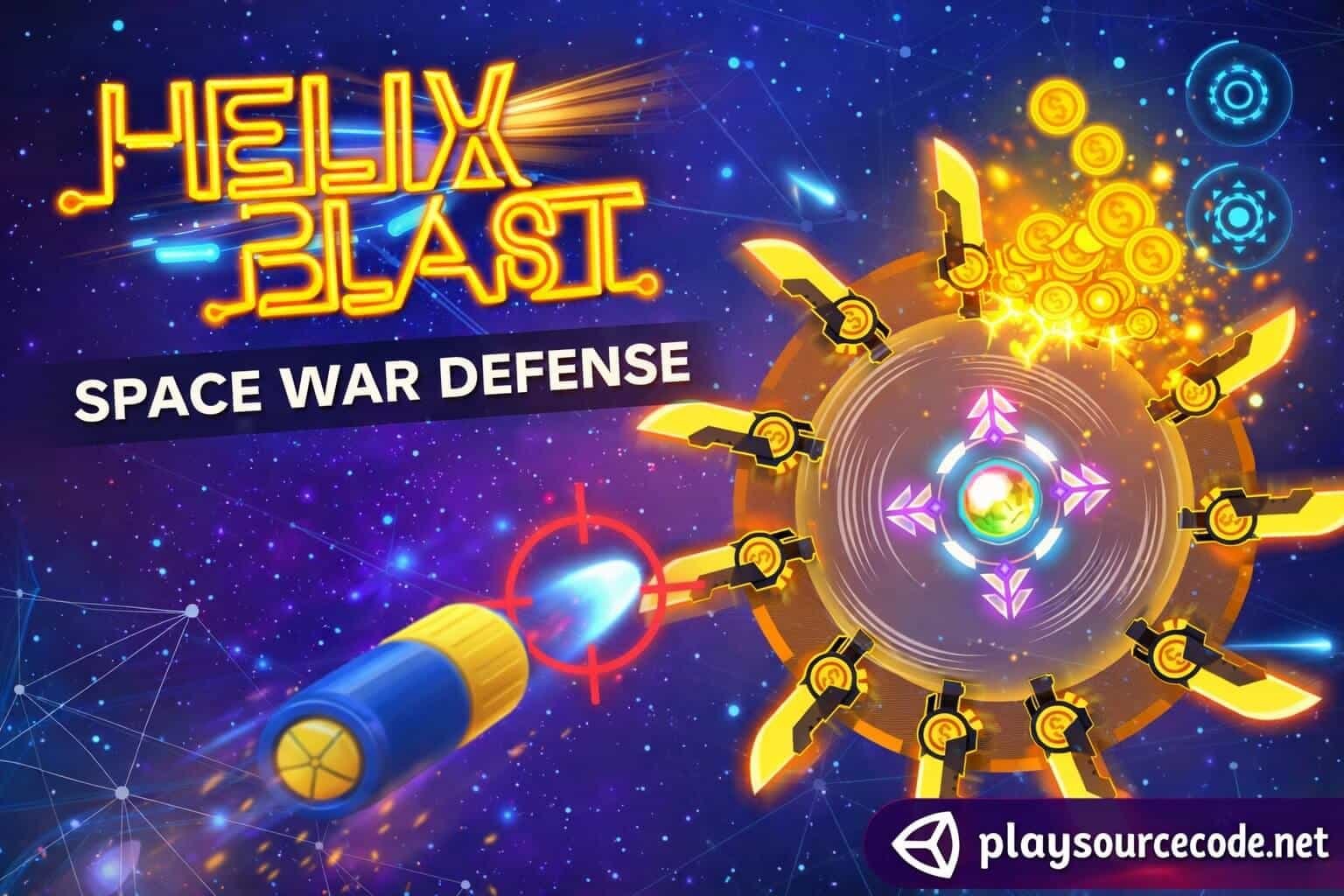 Helix Blast – Space War Defense Unity Code Version Unity 6