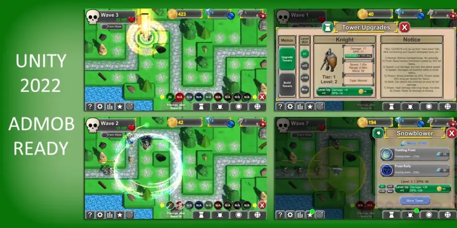 Hero TD Idle Unity Project source code