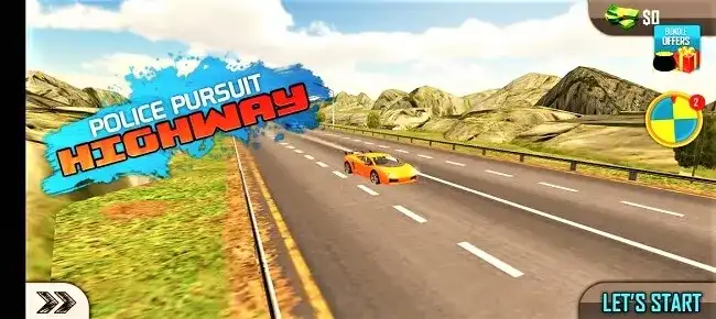 Highway Getaway Police Car Chase : Drift Racing 64 SellUnitySourceCode  screenshot 3