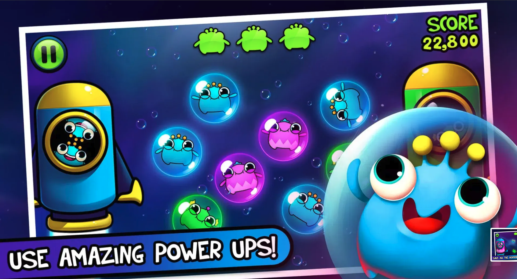 Hommies Rescue Unity Source Code – Space Adventure Puzzle Game Template for Android &amp; iOS screenshot 2