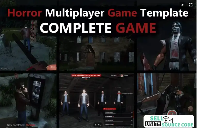 Horror Multiplayer Game Template SellUnitySourceCode source code