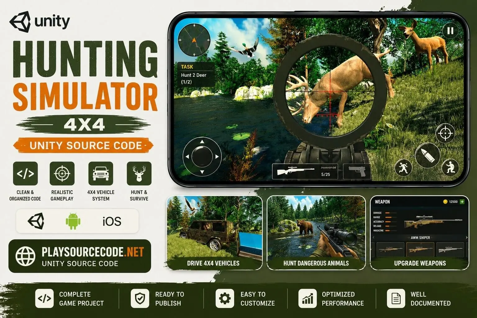 Hunting Simulator 4×4 Unity Source code
