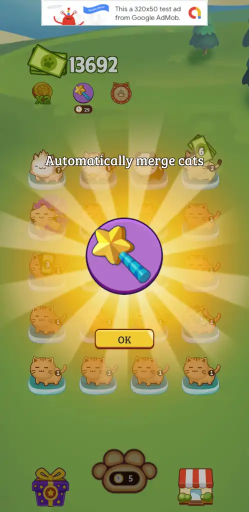 Idle Cat – Merge to Win SellUnitySourceCode screenshot 3