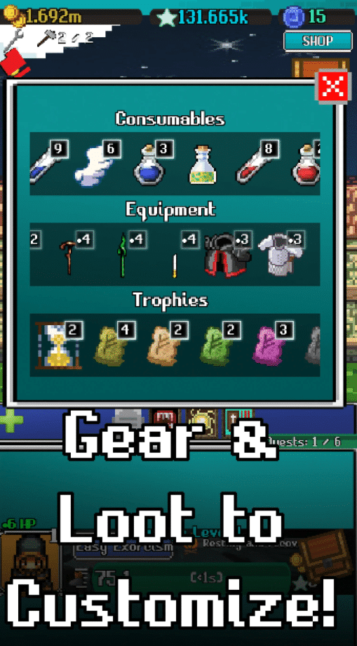 Idle Combat: Pixels – Retro RPG & Idle Clicker Unity Source Code screenshot 5