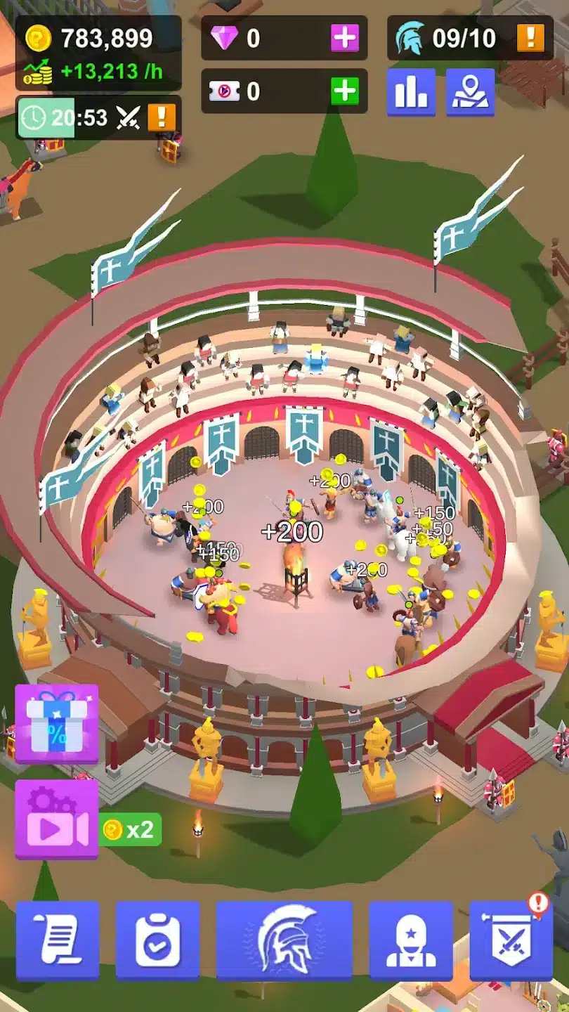 Idle Gladiator Arena SellUnitySourceCode screenshot 2