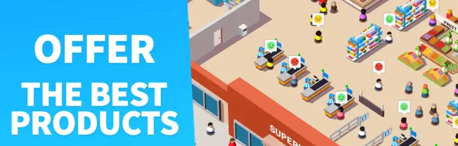 Idle Mini Mall-Market Tycoon SellUnitySourceCode