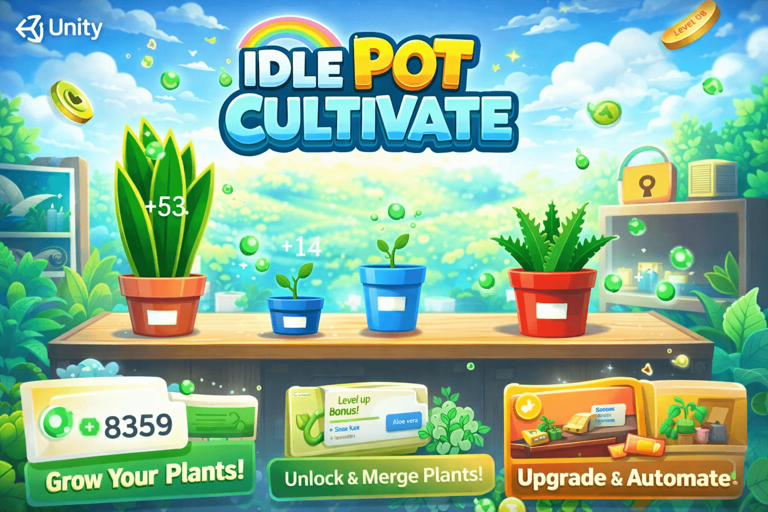 Idle Pot Cultivate: Zen Garden & Plant Tycoon Unity Source Code source code
