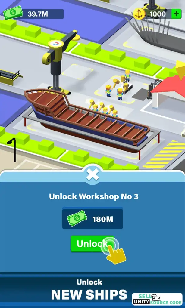 Idle Shipyard Tycoon SellUnitySourceCode screenshot 5
