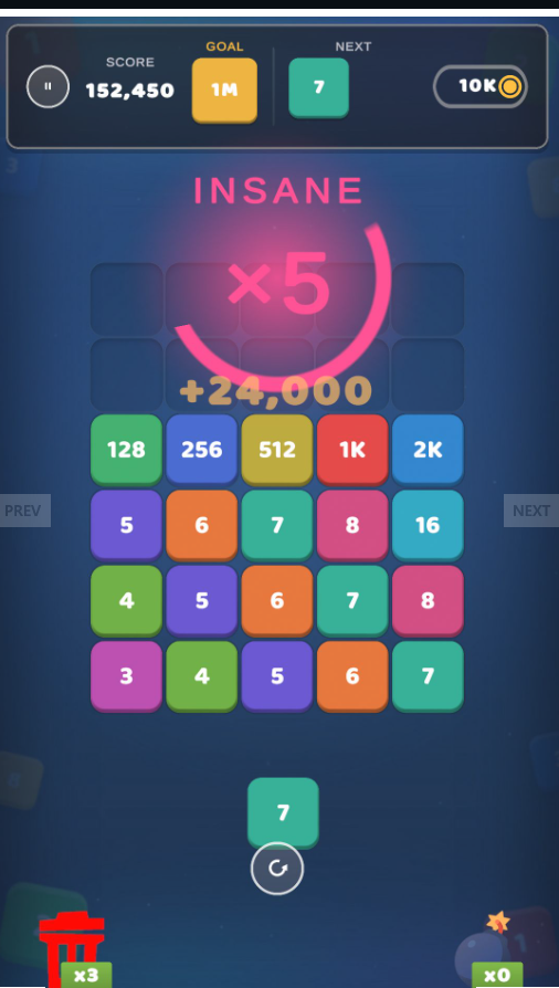Infinity Number Merging Unity Source Code – Number Merge Puzzle Game | SellUnitySourceCode.com screenshot 2