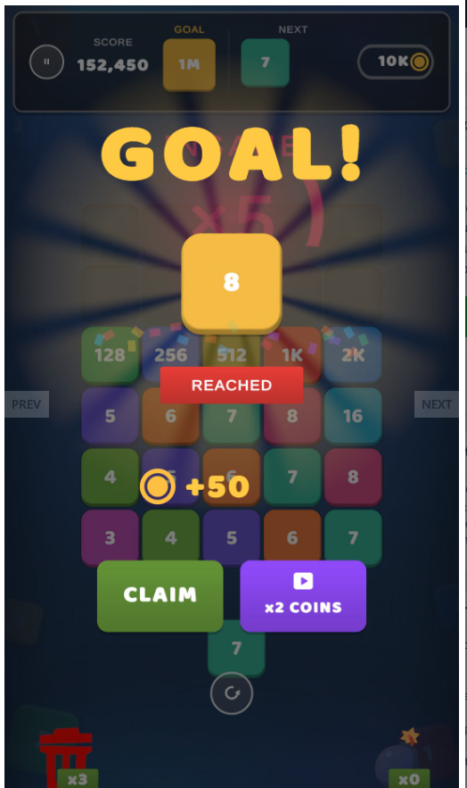 Infinity Number Merging Unity Source Code – Number Merge Puzzle Game | SellUnitySourceCode.com screenshot 3