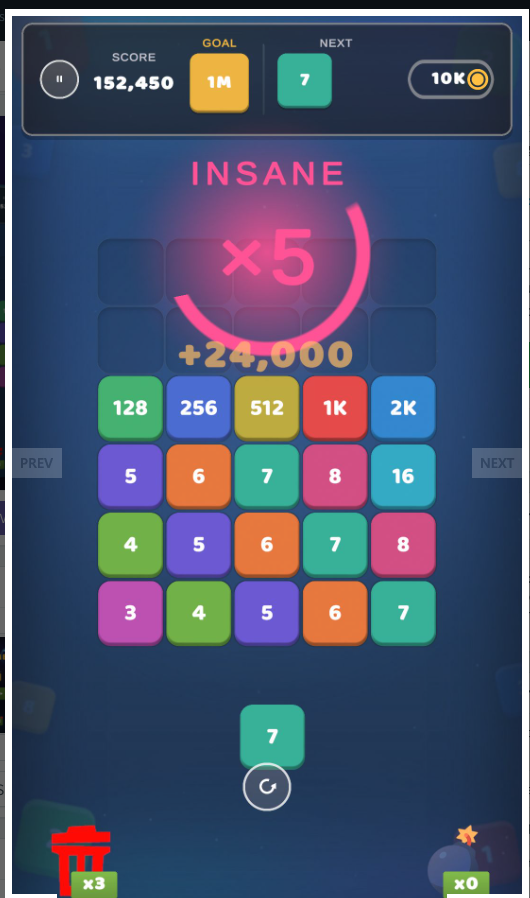 Infinity Number Merging Unity Source Code – Number Merge Puzzle Game | SellUnitySourceCode.com screenshot 9