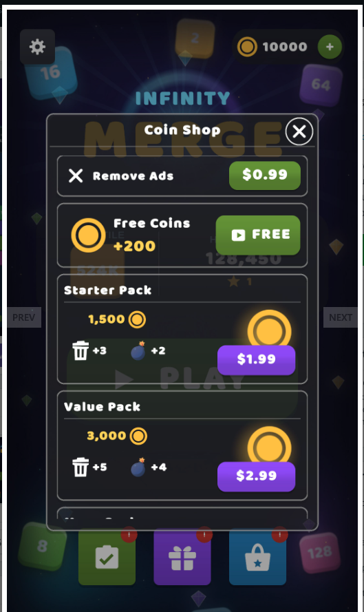 Infinity Number Merging Unity Source Code – Number Merge Puzzle Game | SellUnitySourceCode.com screenshot 15