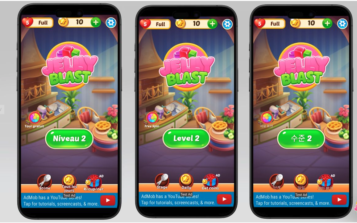Jelly Crush Unity Source Code – Match 3 Puzzle Game with 2000 Levels | SellUnitySourceCode.com screenshot 11