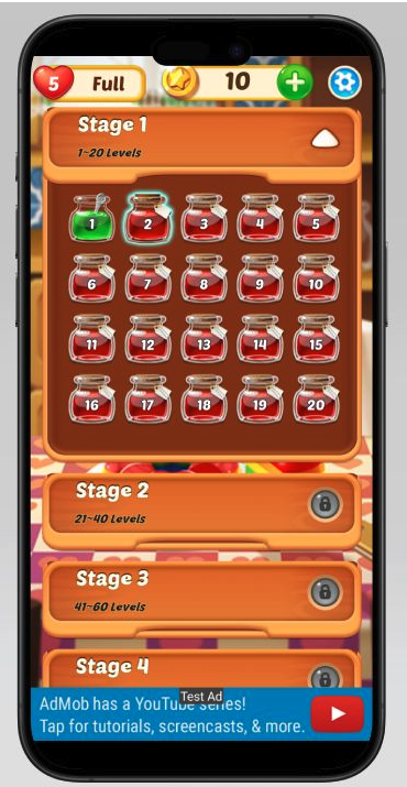 Jelly Crush Unity Source Code – Match 3 Puzzle Game with 2000 Levels | SellUnitySourceCode.com screenshot 14