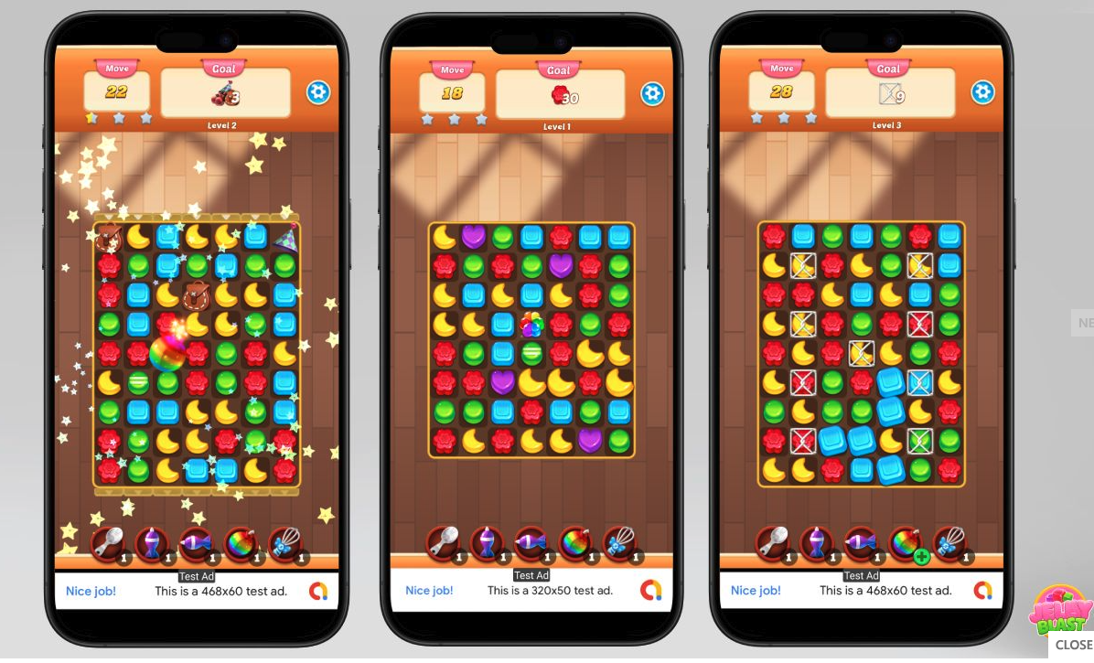 Jelly Crush Unity Source Code – Match 3 Puzzle Game with 2000 Levels | SellUnitySourceCode.com screenshot 15