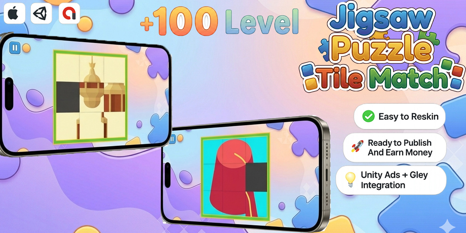Jigsaw Puzzle - Tile Match Unity Game source code