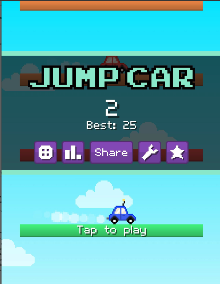 Jump Car - Car Platform Jumper Unity Game screenshot 4