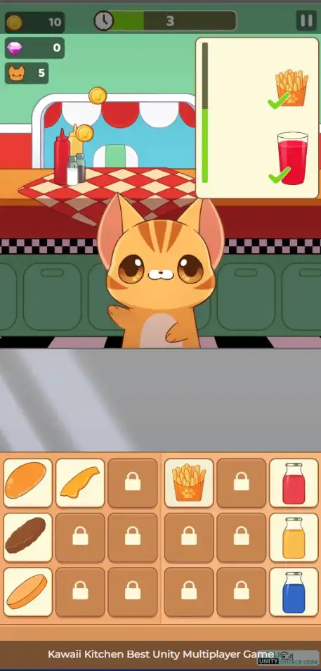 Kawaii Kitchen Best Unity Multiplayer Game SellUnitySourceCode screenshot 2