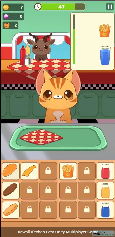 Kawaii Kitchen Best Unity Multiplayer Game SellUnitySourceCode screenshot 3